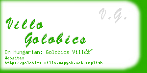 villo golobics business card